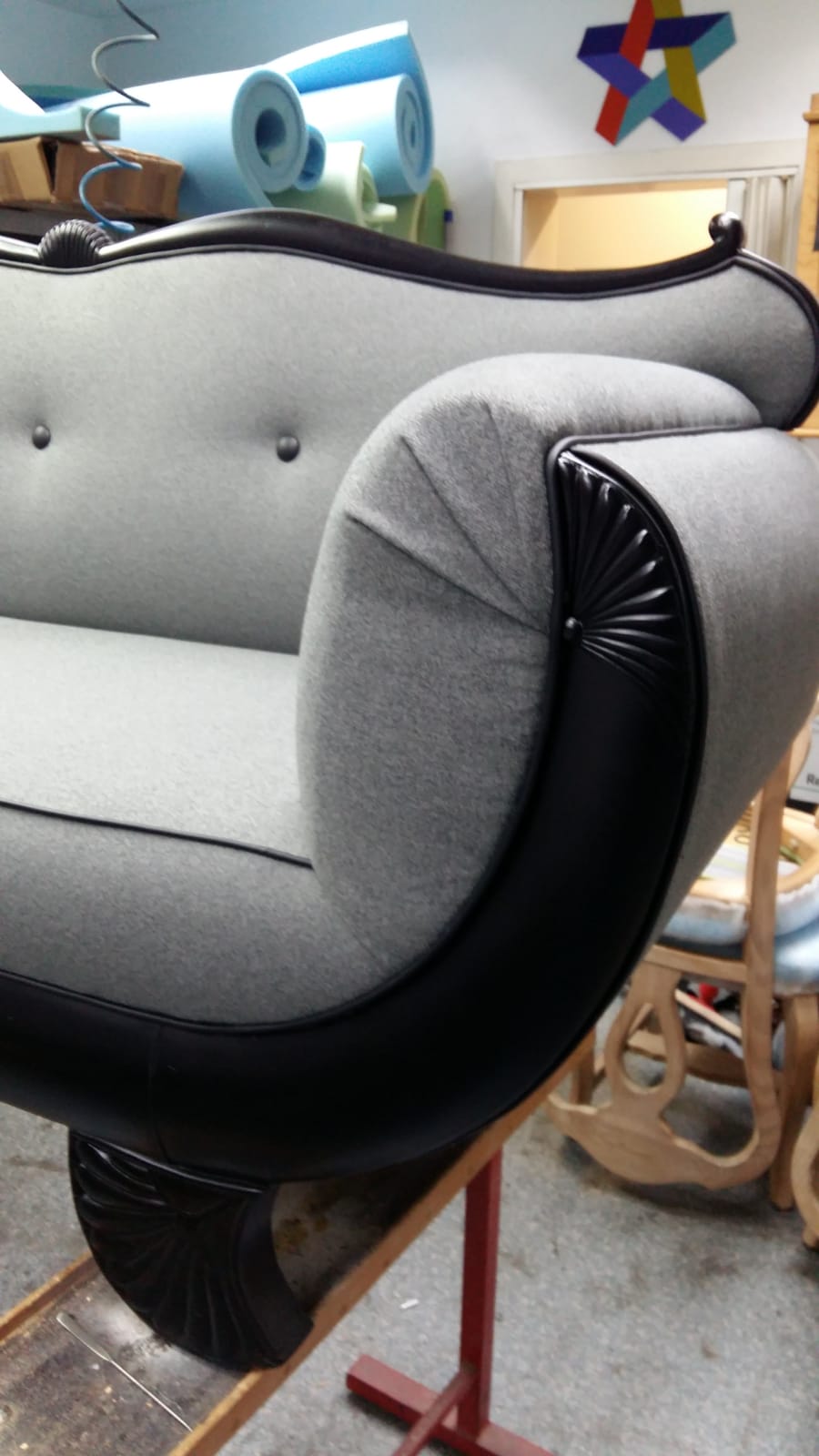 Altes Biedermeier Sofa - Nachher